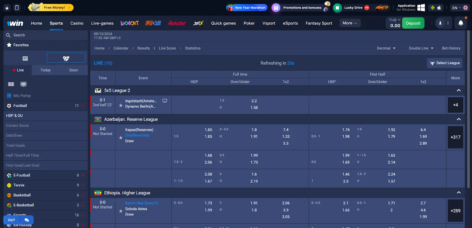 1win betting online Thailand