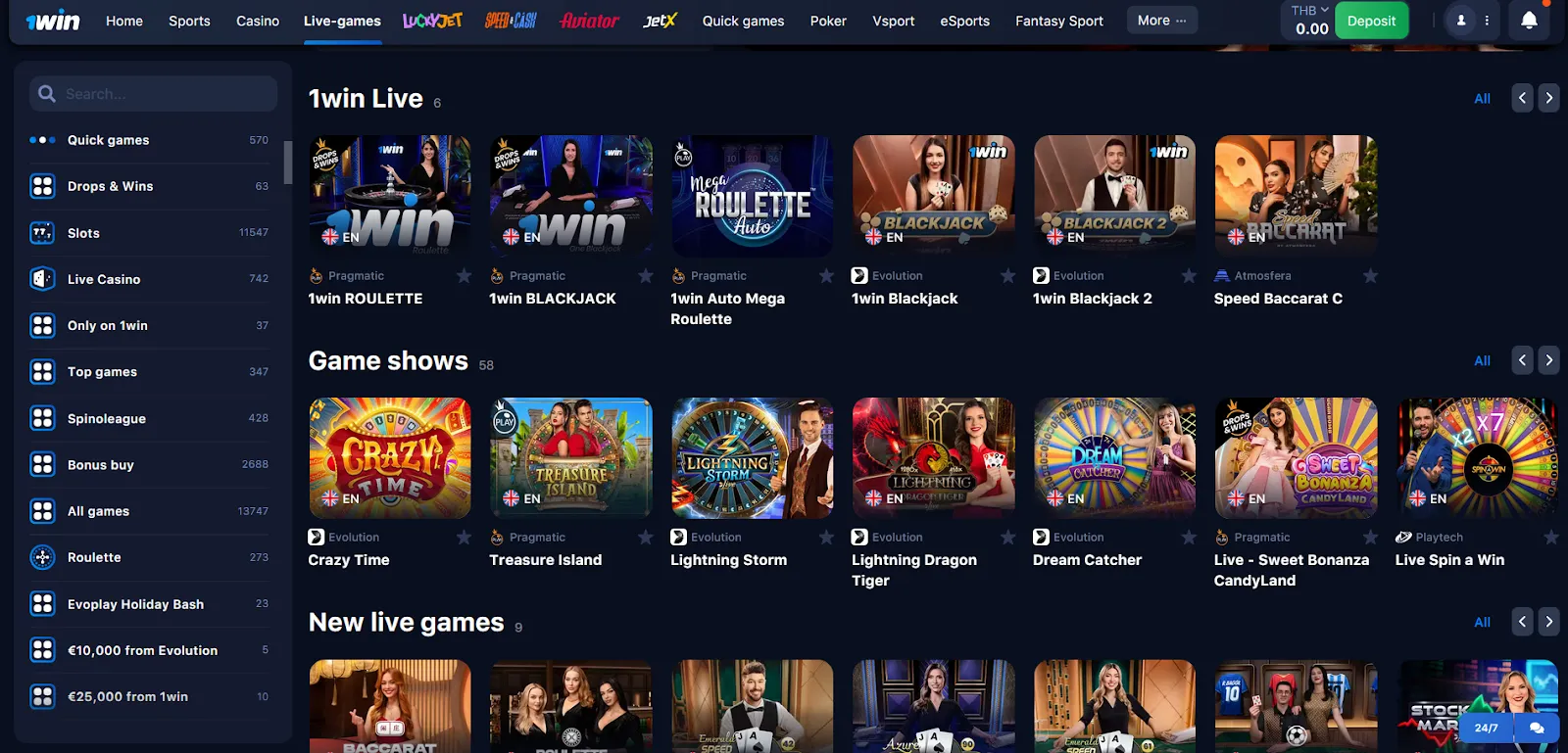 1win online casino Thailand